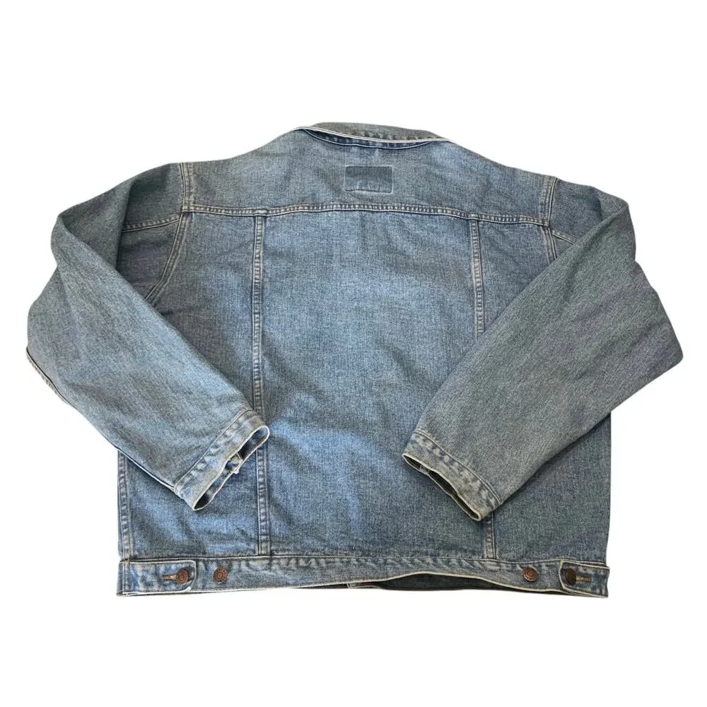 Vintage Arizona Jean Co Blue Jean Denim‎ Trucker Jacket Stonewash Mens Size XLg - Picture 8 of 10